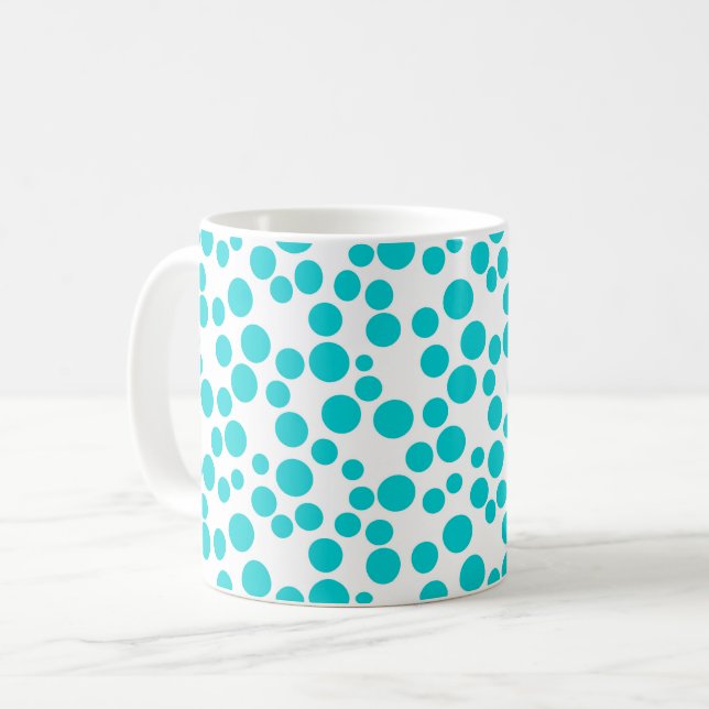 Caneca De Café Bolinha azul  (Frente Esquerda)