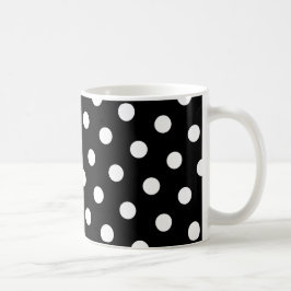 Caneca De Café Bolinha Branca