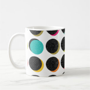Caneca De Café Bolinhas abstrato decorativas no estilo da