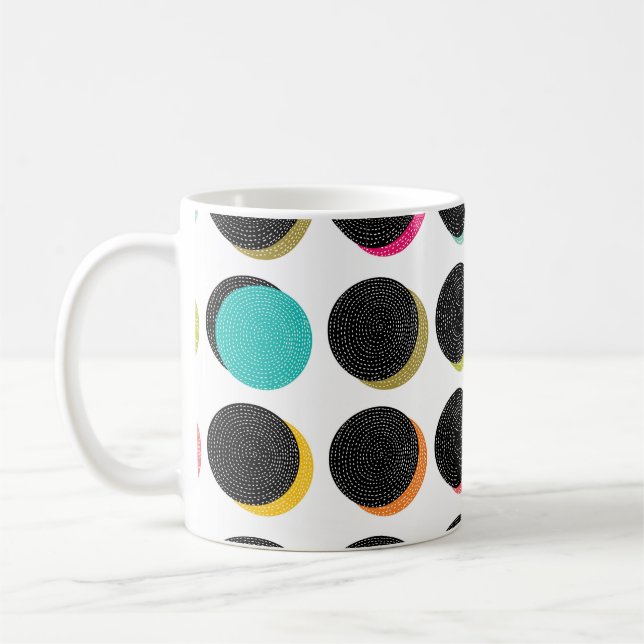 Caneca De Café Bolinhas abstrato decorativas no estilo da (Esquerda)