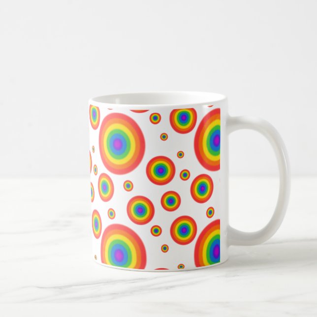 Caneca De Café Bolinhas arco-íris (Direita)
