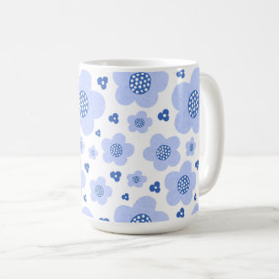 Caneca De Café Bolinhas azul