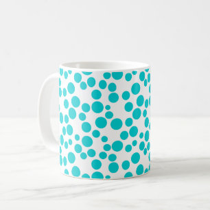 Caneca De Café Bolinhas azul