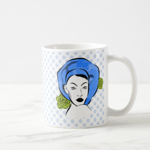Caneca De Café Bolinhas Blue Hat