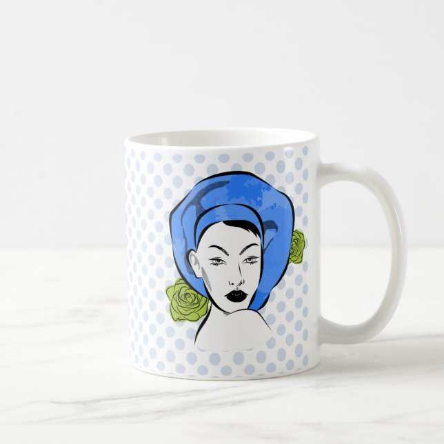 Caneca De Café Bolinhas Blue Hat (Direita)