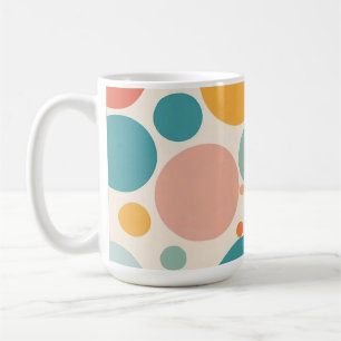Caneca De Café Bolinhas coloridas