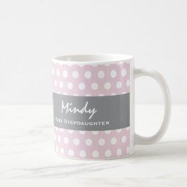 Caneca De Café Bolinhas cor-de-rosa e brancas V07 da melhor