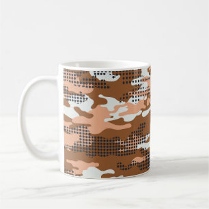 Caneca De Café Bolinhas de camuflagem: Abstrato sem costura.