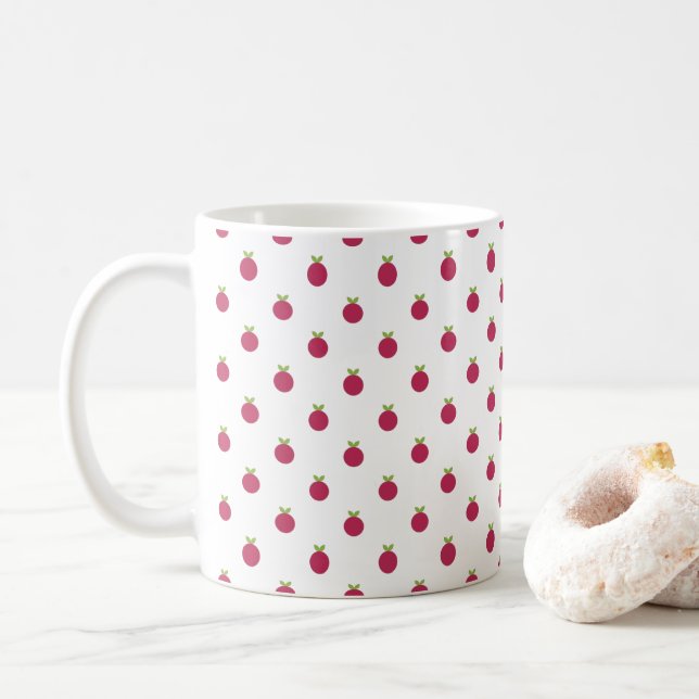 Caneca de café bolinhas de mirtilos (Com Donut)