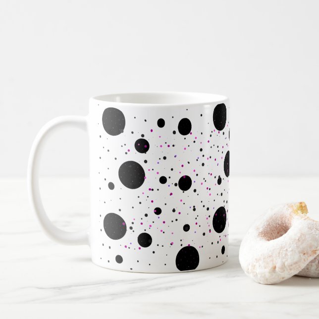 Caneca De Café Bolinhas - Design de taça de café (Com Donut)