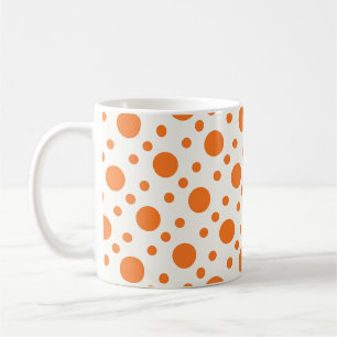 Caneca De Café Bolinhas Laranja Design