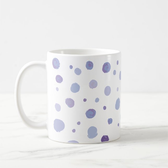 Caneca De Café bolinhas pintadas à mão (Esquerda)