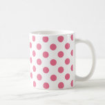 Caneca De Café Bolinhas rosa e branca<br><div class="desc">Bolinhas rosa e branca</div>