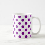 Caneca De Café Bolinhas roxas e brancas<br><div class="desc">Bolinhas roxas e brancas</div>