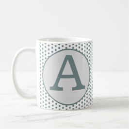 Caneca De Café Bolinhas Verdes Nostálgicas Retroativas