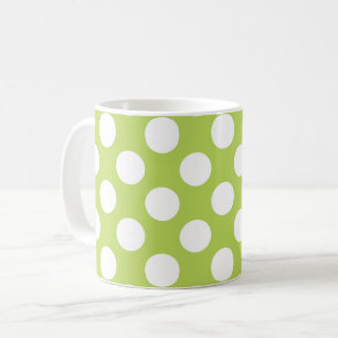 Caneca De Café Bolinhas verdes, padrão de Bolinhas, pontos, ponto