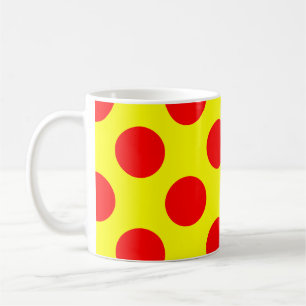 Caneca De Café Bolinhas vermelhas