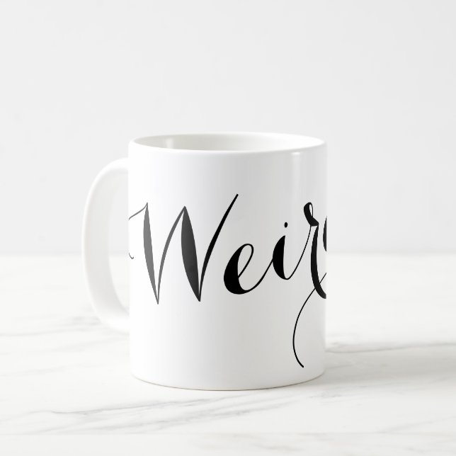 Caneca De Café Bolinho De Café Engraçado - Estranho (Frente Esquerda)