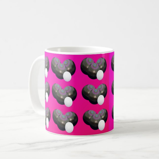 Caneca De Café Bolinhos de café rosa-quente (Frente Esquerda)