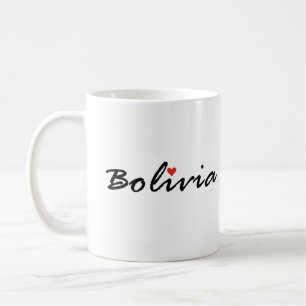 Caneca De Café Bolívia. Eu amo a Bolívia
