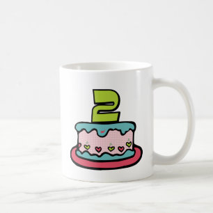 Caneca De Café Bolo de aniversário de 2 anos