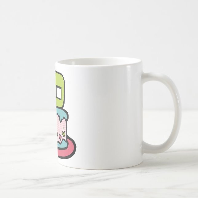 Caneca De Café Bolo de aniversário de 40 anos (Direita)
