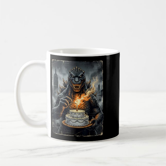 Caneca De Café Bolo de Aniversário de Monstro Japonês Festa Diver (Esquerda)