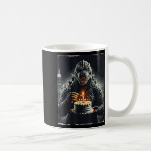 Caneca De Café Bolo De Aniversário De Monstro Japonês Festa Engra