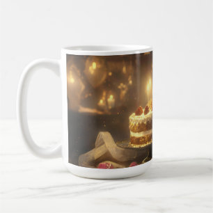 Caneca De Café Bolo de Aniversário por Fabuloso Criador de Ratos
