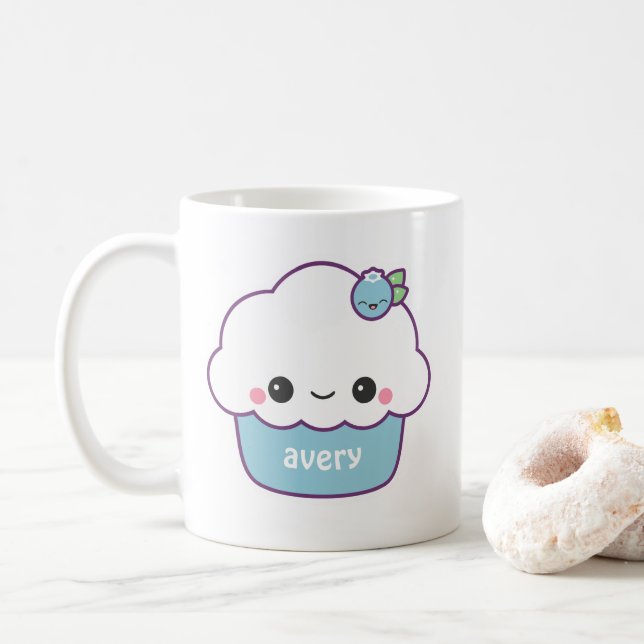 Caneca De Café Bolo de Azulinha Fofo (Com Donut)