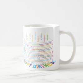 Caneca De Café Bolo de Bolo de Aniversário do Mundo