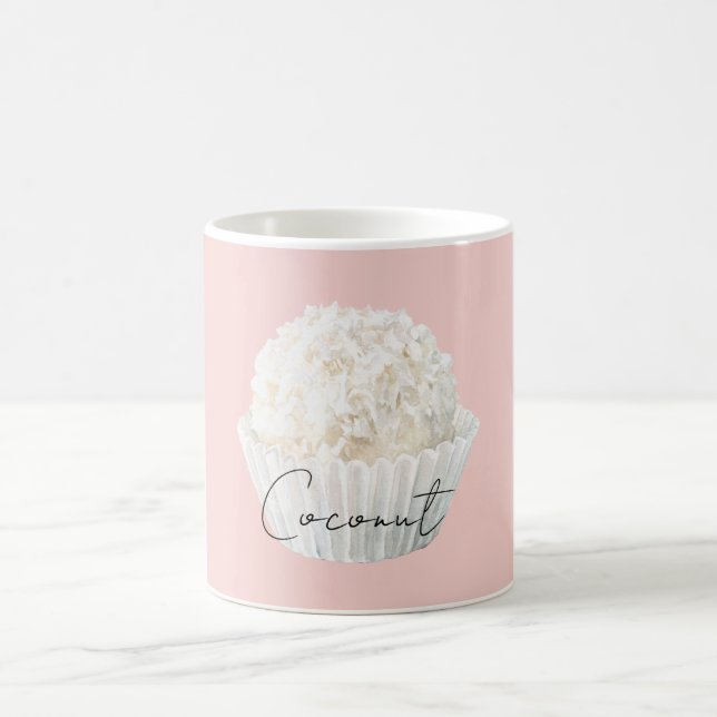 Caneca De Café Bolo de Coco Branco Rosa (Centro)