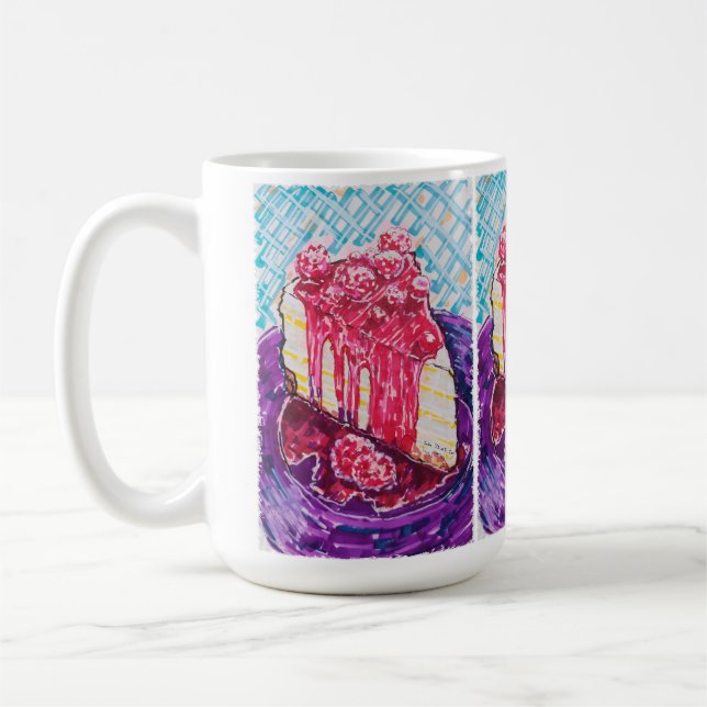 Caneca De Café Bolo de Framboesa (Esquerda)