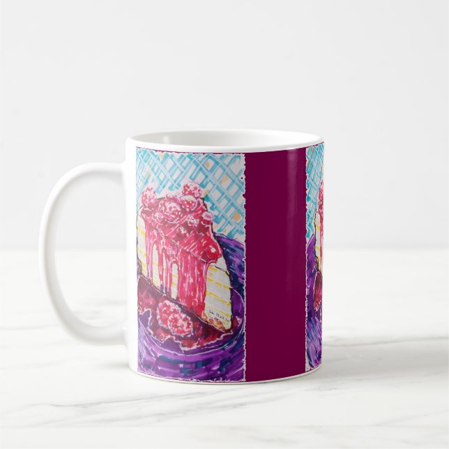 Caneca De Café Bolo de Framboesa (Esquerda)