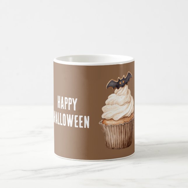 Caneca De Café Bolo de Halloween de Morcego (Centro)