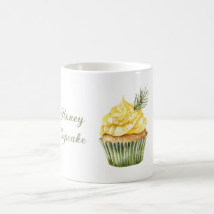 Caneca De Café Bolo de Mel Amarelo Verde