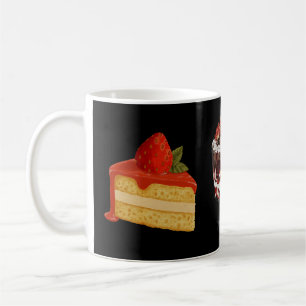 Caneca De Café Bolo e sorvete doces do deserto.
