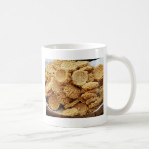 Caneca De Café Bolos de Arroz Inflado ~ Doces Asiáticos Sobremesa