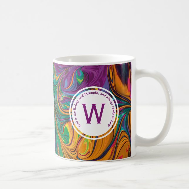 Caneca De Café BOLSA DE Abstrato DE RESISTÊNCIA DE DEUS (Direita)