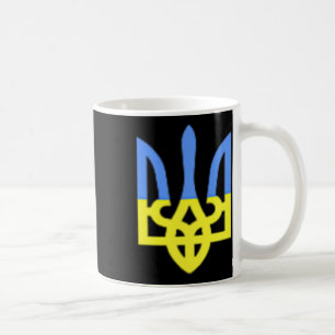 Caneca De Café Bolsa de ervas da Ucrânia azul e amarela da bandei