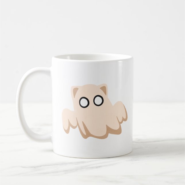 Caneca De Café Bolsa de Halloween de Fantasma de Gato (Esquerda)