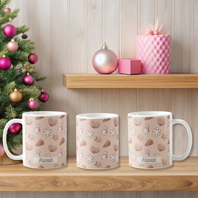 Caneca De Café Bolsa de Natal (Beige Christmas Cookie Mugs)