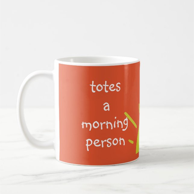 Caneca De Café Bolsa uma pessoa matuta totalmente adora manhãs (Esquerda)