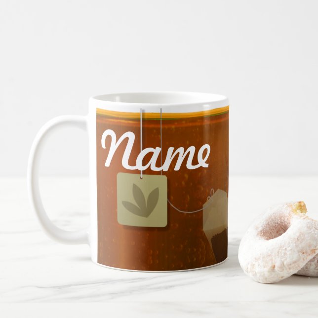 Caneca De Café Bolsas de chá - Mug de café personalizado (Com Donut)