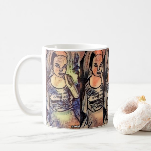 Caneca De Café bolsas do ministério, fé (Com Donut)