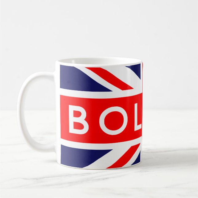Caneca De Café Bolton: Bandeira Britânica (Esquerda)