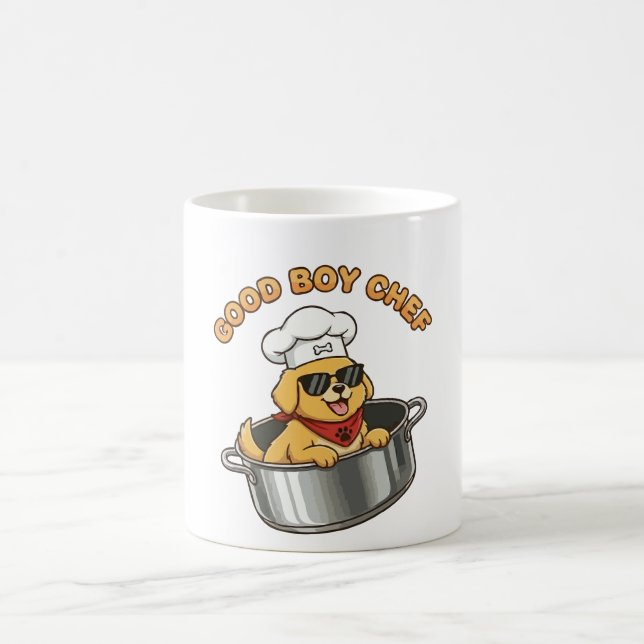 Caneca De Café Bom Chef Cozinheiro Cachorro (Centro)