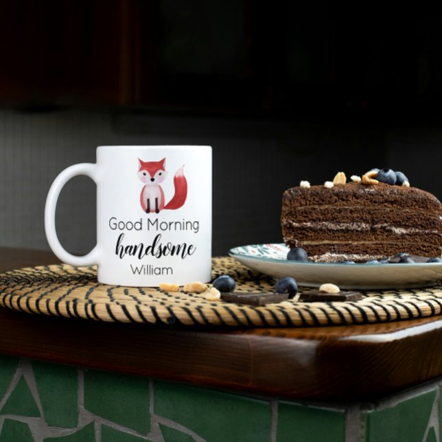 Caneca De Café Bom dia belo Dia de os namorados (Criador carregado)