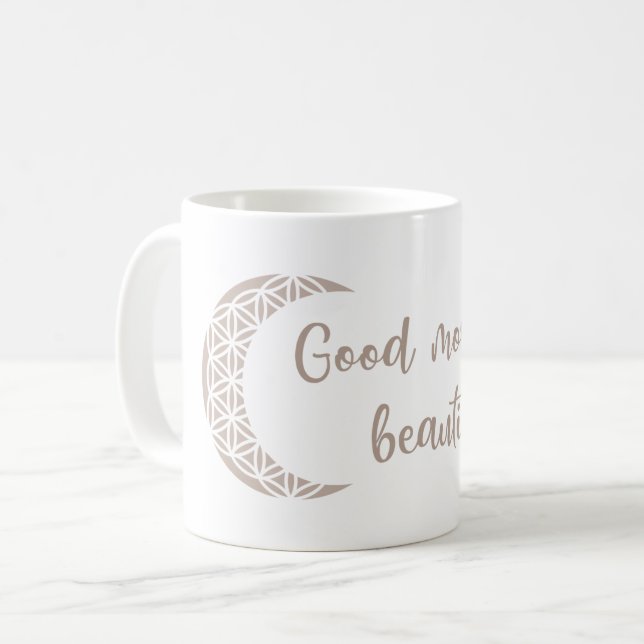 Caneca De Café Bom dia belo Eu (Frente Esquerda)