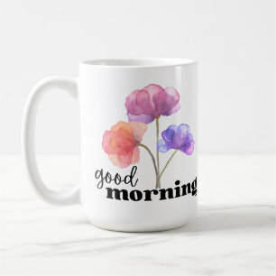 Caneca De Café Bom dia (com flores)